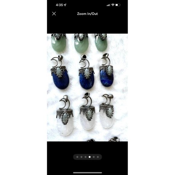 STRENGTH Green Adventurine Crescent Moon Necklace - Picture 6 of 6